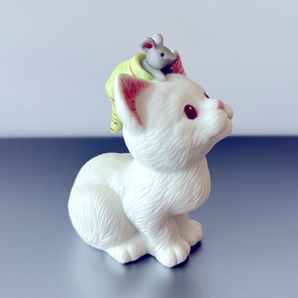 Vintage 1990 Kitty Cat & Mouse Figurine by Kathy Wise for Enesco - Picture 5 of 8